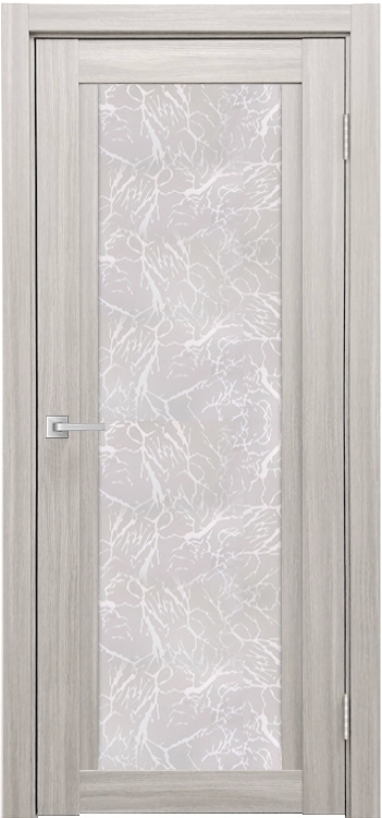 Фото Межкомнатная дверь Легенда К-11 тон Белая лиственница Остекление Гранит прозрачный